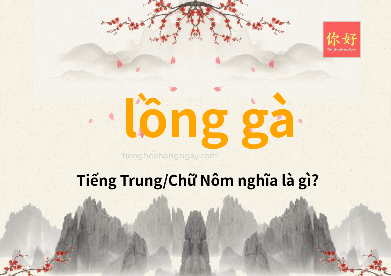 lồng gà tiếng Trung là gì?